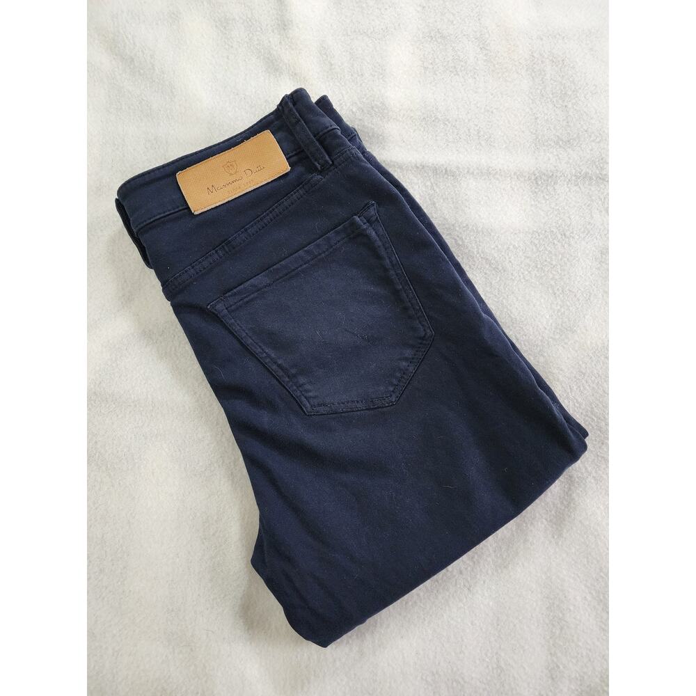 Massimo Dutti Womens Skinny Fit Navy Blue Pants Trouser Size 4 US 36 EUR - Picture 3 of 6
